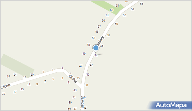 Będkowice, Browar, 44, mapa Będkowice