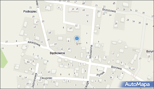 Będkowice, Browar, 6, mapa Będkowice