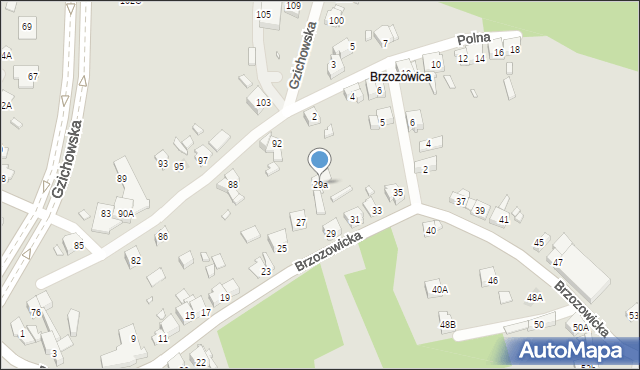 Będzin, Brzozowicka, 29a, mapa Będzin