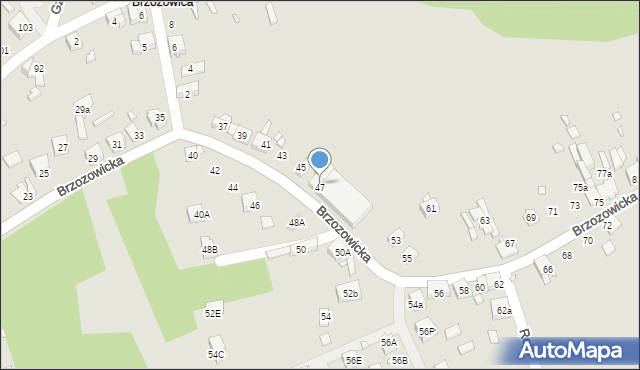 Będzin, Brzozowicka, 49a, mapa Będzin