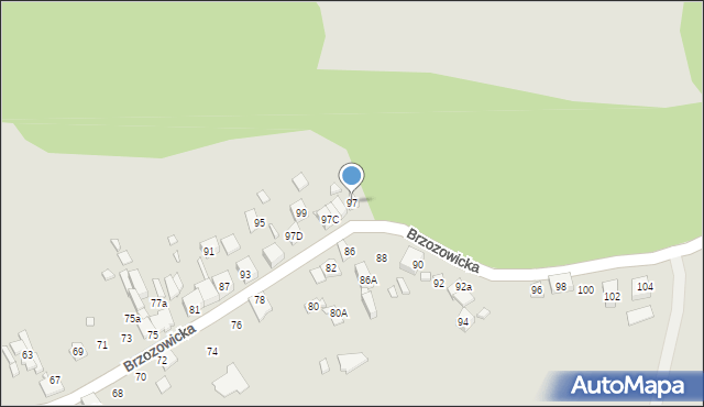 Będzin, Brzozowicka, 97, mapa Będzin