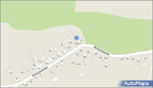 Będzin, Brzozowicka, 97C, mapa Będzin