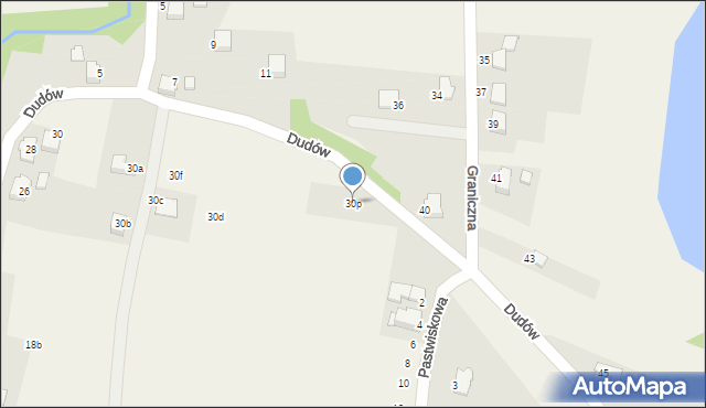 Bestwinka, Braci Dudów, 30p, mapa Bestwinka