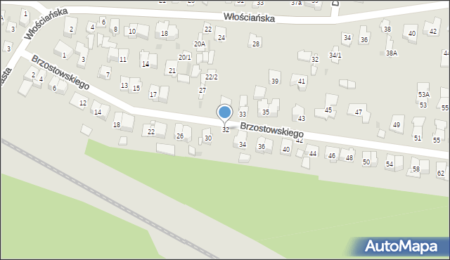 Białystok, Brzostowskiego Karola, 32, mapa Białegostoku