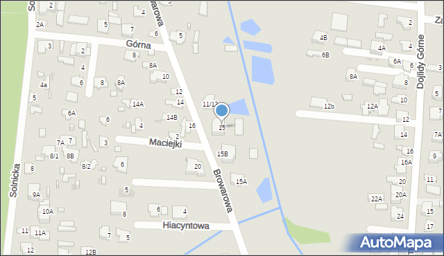 Białystok, Browarowa, 15, mapa Białegostoku