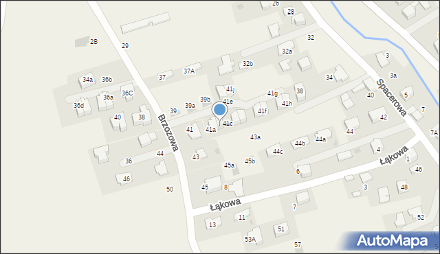 Bibice, Brzozowa, 41b, mapa Bibice