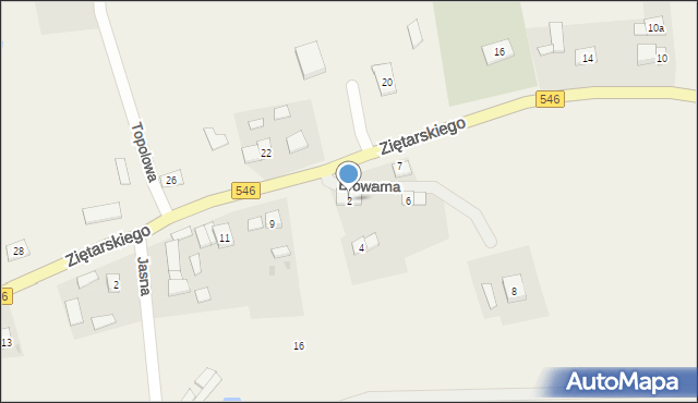 Bierzgłowo, Browarna, 2, mapa Bierzgłowo