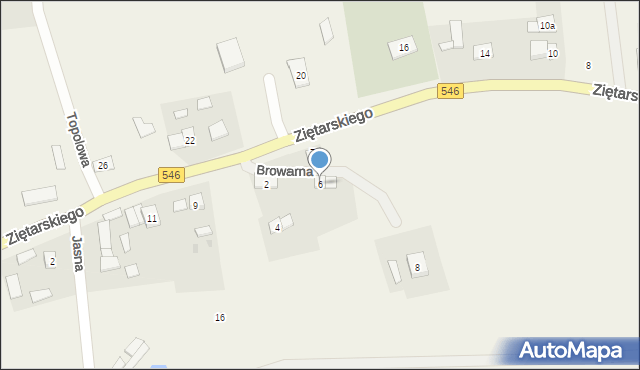 Bierzgłowo, Browarna, 6, mapa Bierzgłowo