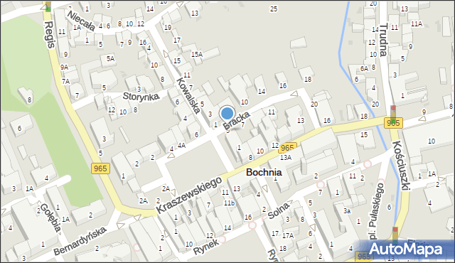 Bochnia, Bracka, 5, mapa Bochni