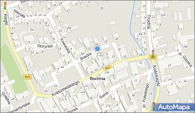 Bochnia, Bracka, 9, mapa Bochni