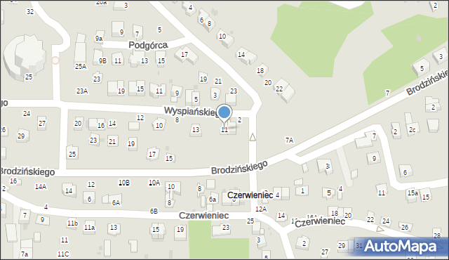 Bochnia, Brodzińskiego Kazimierza, 11, mapa Bochni