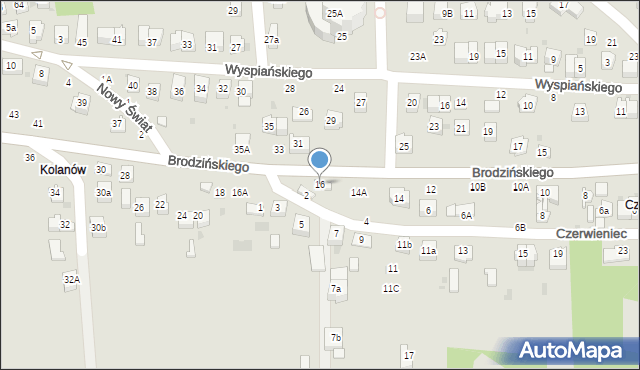 Bochnia, Brodzińskiego Kazimierza, 16, mapa Bochni