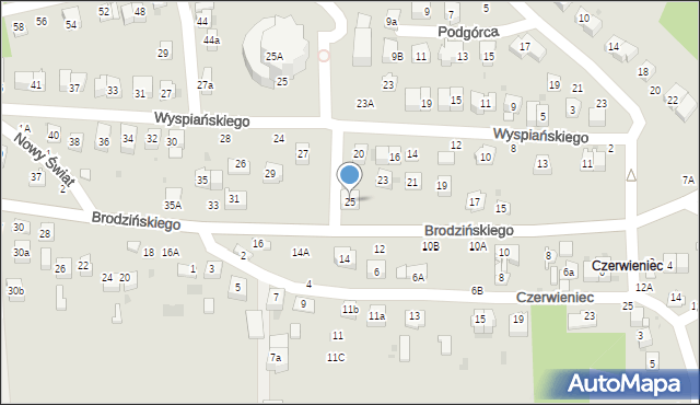 Bochnia, Brodzińskiego Kazimierza, 25, mapa Bochni