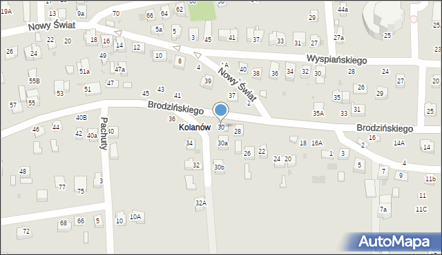 Bochnia, Brodzińskiego Kazimierza, 30, mapa Bochni