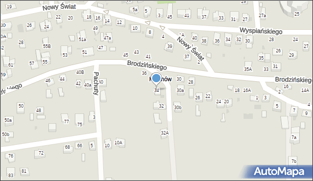 Bochnia, Brodzińskiego Kazimierza, 34, mapa Bochni
