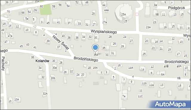 Bochnia, Brodzińskiego Kazimierza, 35A, mapa Bochni