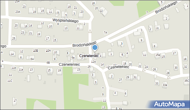 Bochnia, Brodzińskiego Kazimierza, 4B, mapa Bochni