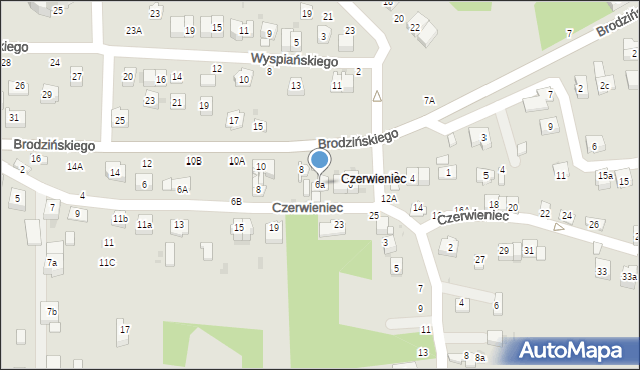 Bochnia, Brodzińskiego Kazimierza, 6a, mapa Bochni