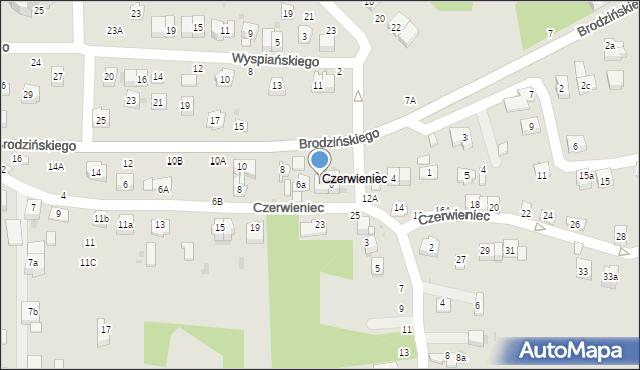 Bochnia, Brodzińskiego Kazimierza, 6b, mapa Bochni