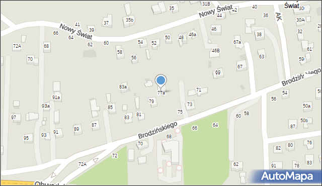 Bochnia, Brodzińskiego Kazimierza, 77a, mapa Bochni
