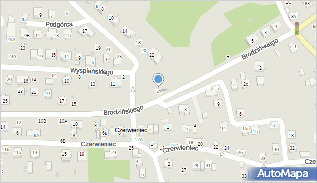 Bochnia, Brodzińskiego Kazimierza, 7A, mapa Bochni