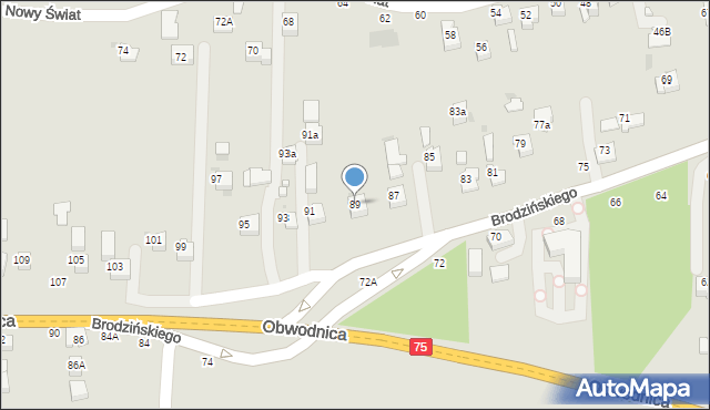 Bochnia, Brodzińskiego Kazimierza, 89, mapa Bochni