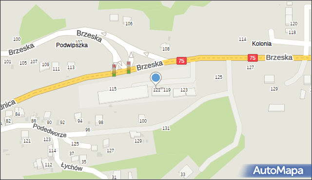 Bochnia, Brzeska, 121, mapa Bochni