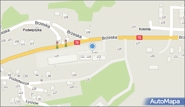 Bochnia, Brzeska, 123b, mapa Bochni