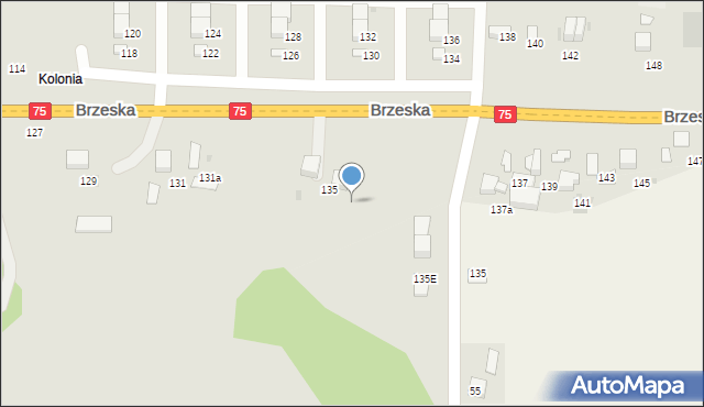 Bochnia, Brzeska, 135a, mapa Bochni