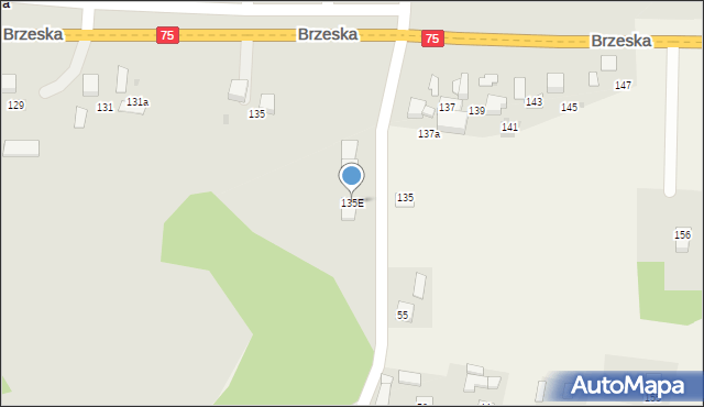 Bochnia, Brzeska, 135E, mapa Bochni