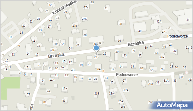 Bochnia, Brzeska, 23A, mapa Bochni