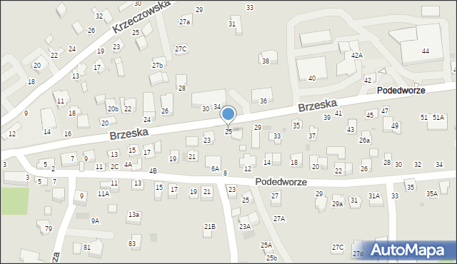 Bochnia, Brzeska, 25, mapa Bochni