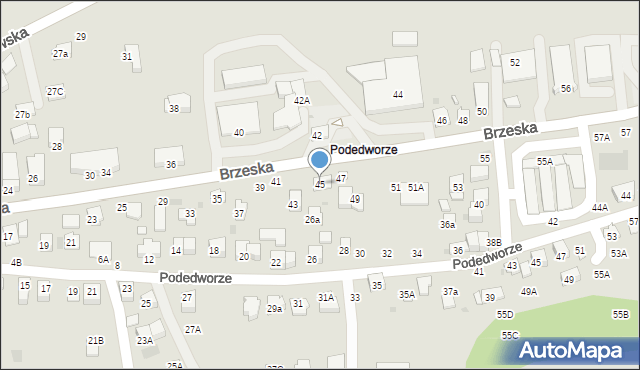 Bochnia, Brzeska, 45, mapa Bochni