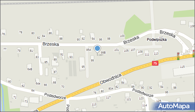 Bochnia, Brzeska, 99A, mapa Bochni