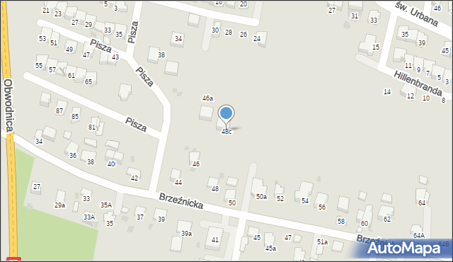 Bochnia, Brzeźnicka, 48c, mapa Bochni