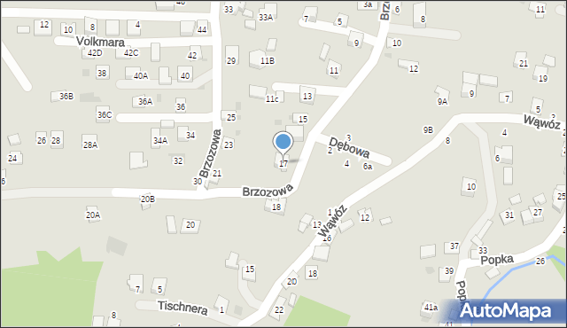 Bochnia, Brzozowa, 17, mapa Bochni