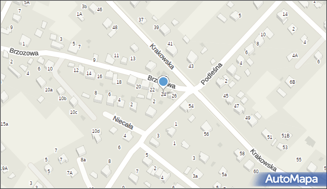 Bolęcin, Brzozowa, 24, mapa Bolęcin