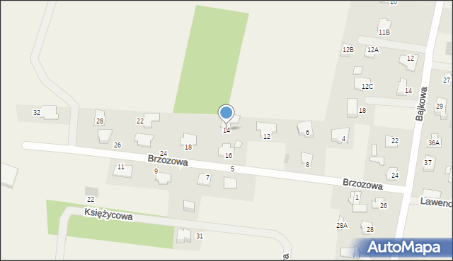 Bońki, Brzozowa, 14, mapa Bońki