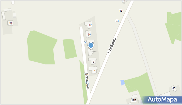 Borek, Brzozowa, 6, mapa Borek