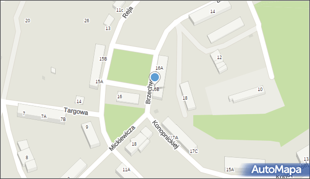 Borne Sulinowo, Brzechwy Jana, 16B, mapa Borne Sulinowo