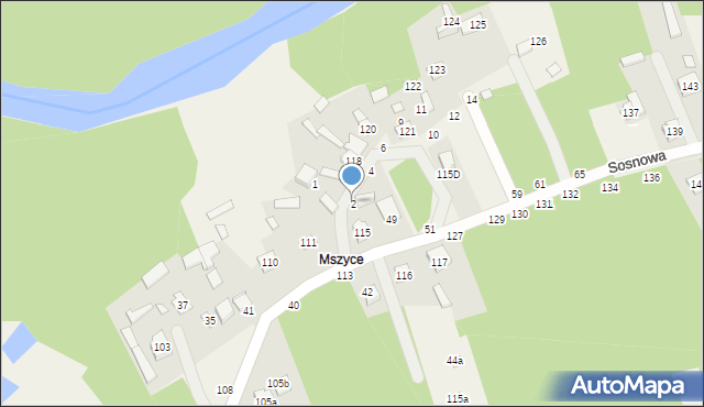 Borowa, Brzozowa, 2, mapa Borowa