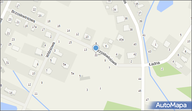 Borówiec, Brzoskwiniowa, 11, mapa Borówiec