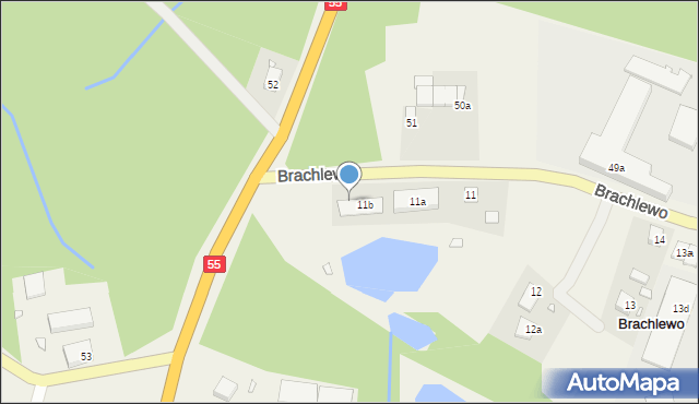 Brachlewo, Brachlewo, 11f, mapa Brachlewo