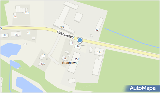 Brachlewo, Brachlewo, 14a, mapa Brachlewo