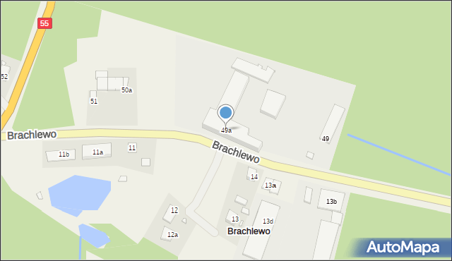 Brachlewo, Brachlewo, 49a, mapa Brachlewo