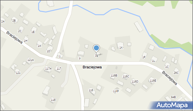 Braciejowa, Braciejowa, 1g, mapa Braciejowa