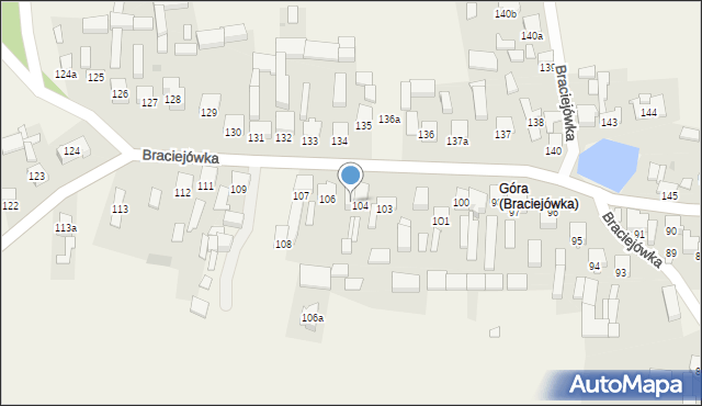 Braciejówka, Braciejówka, 105, mapa Braciejówka