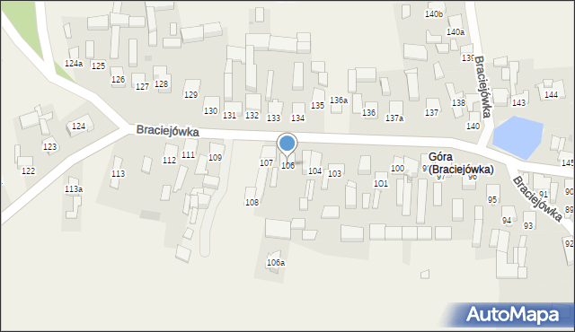 Braciejówka, Braciejówka, 106, mapa Braciejówka