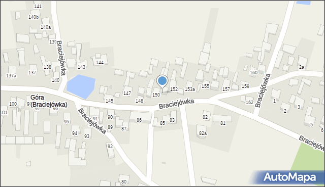 Braciejówka, Braciejówka, 151, mapa Braciejówka