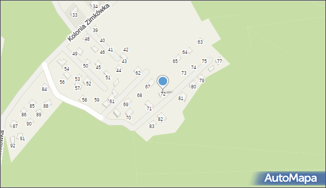 Braciejówka, Braciejówka, 72, mapa Braciejówka